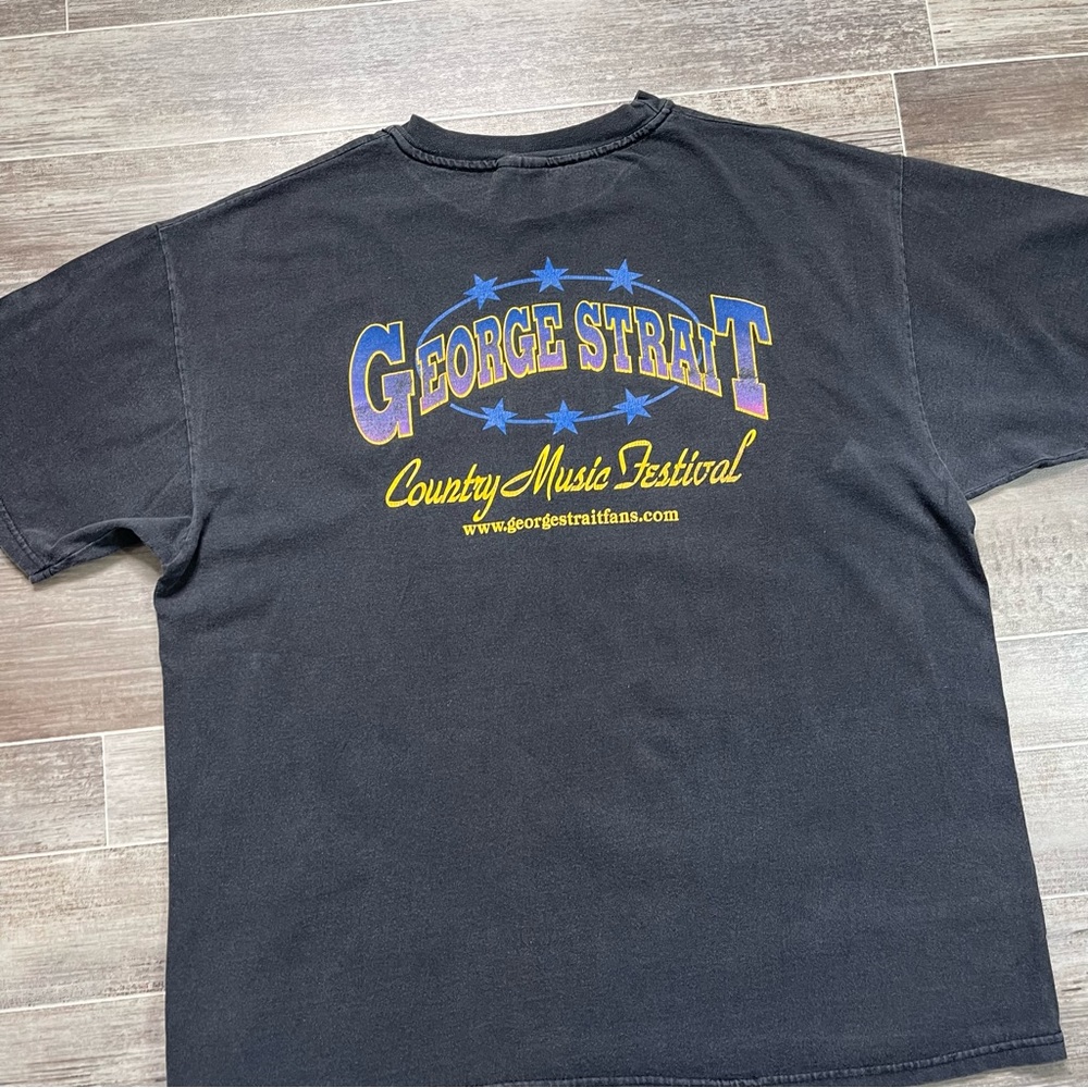 Vintage George Strait Country Music Concert T Shirt Black - Picture 4 of 6